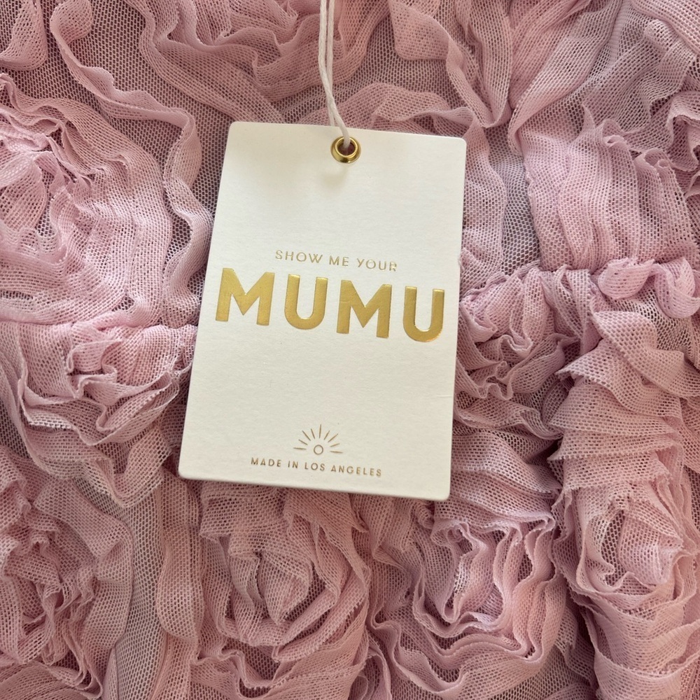 💗 Show Me Your Mumu Smitten Dress – Rosette Textured Mini – Pink – Size M – NWT💗 - Picture 9 of 13